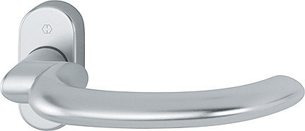 HOPPE FH Drücker-Halbgarnitur Marseille ohne Schlüsselrosette FS-1138GF2/55, Aluminium