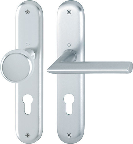 HOPPE Wechselgarnitur Stockholm mit Langschild 53/273P/1140, Aluminium