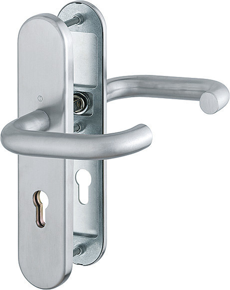 HOPPE FH Schutz-Drückergarnitur Paris mit Langschild FS-E138F/3331/3310, Edelstahl