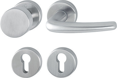 HOPPE Wechselgarnitur Denver mit Rosetten E58/42KV/42KVS/1310Z, Edelstahl