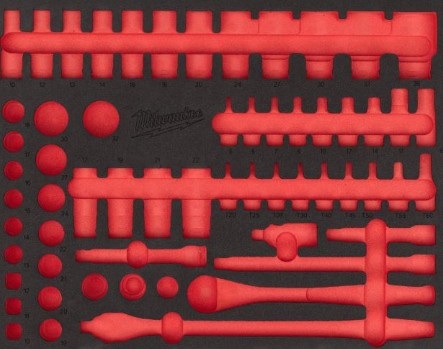 Milwaukee für 1/4" & 3/8" Ratschen-, Bit- & Steckschlüsseleinsätze Ersatz-Einlage 3/3