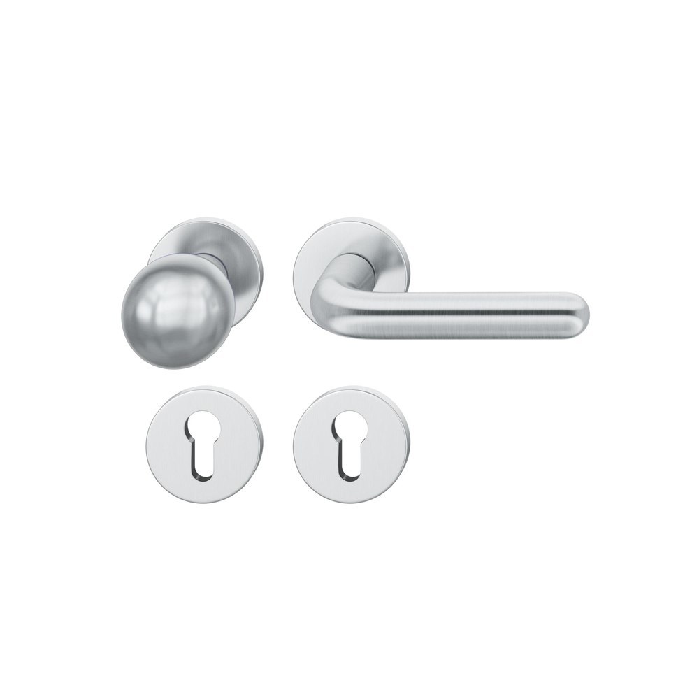 FSB Wechselgarnitur mit Rosetten 72 1147, AGL3, rund, VK 8 mm, Edelstahl