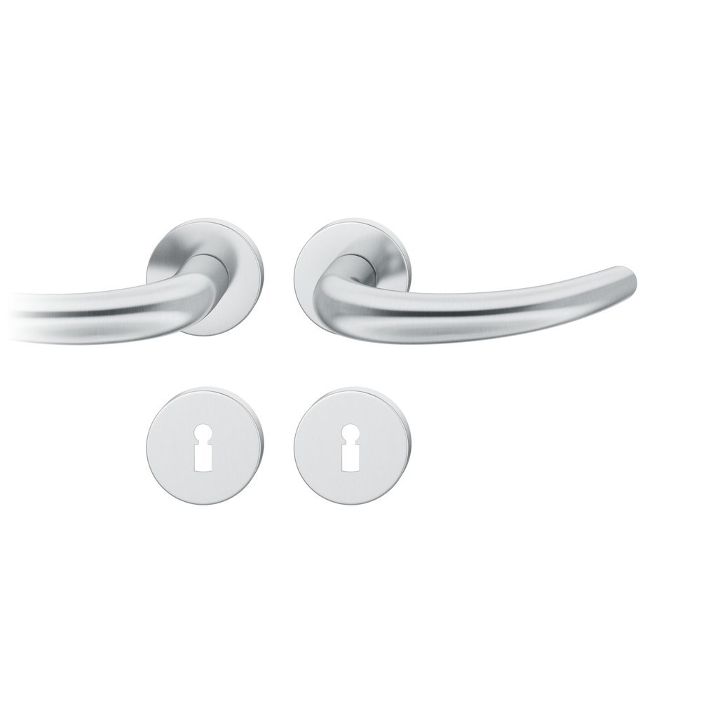 FSB Drückergarnitur mit Rosetten 12 1160, ASL, rund, VK 8,5 mm, mit Nocken, Edelstahl