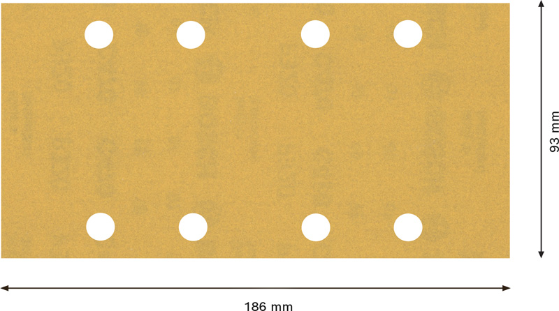 Bosch EXPERT C470 Schleifpapier, 8 Löcher für Schwingschleife, 93 x 186&nbsp;mm, K 100, 10 Stk.