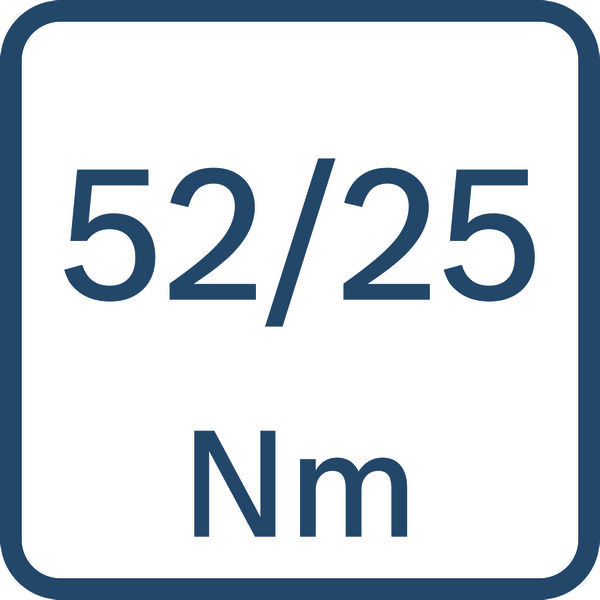 Symbol, Drehmoment, 52/25, Nm, mechanisch, Befestigung