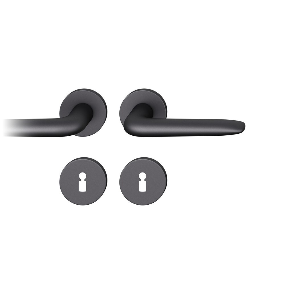 FSB Drückergarnitur mit Rosetten 12 1292, ASL, rund, VK 8, mit Nocken, Aluminium