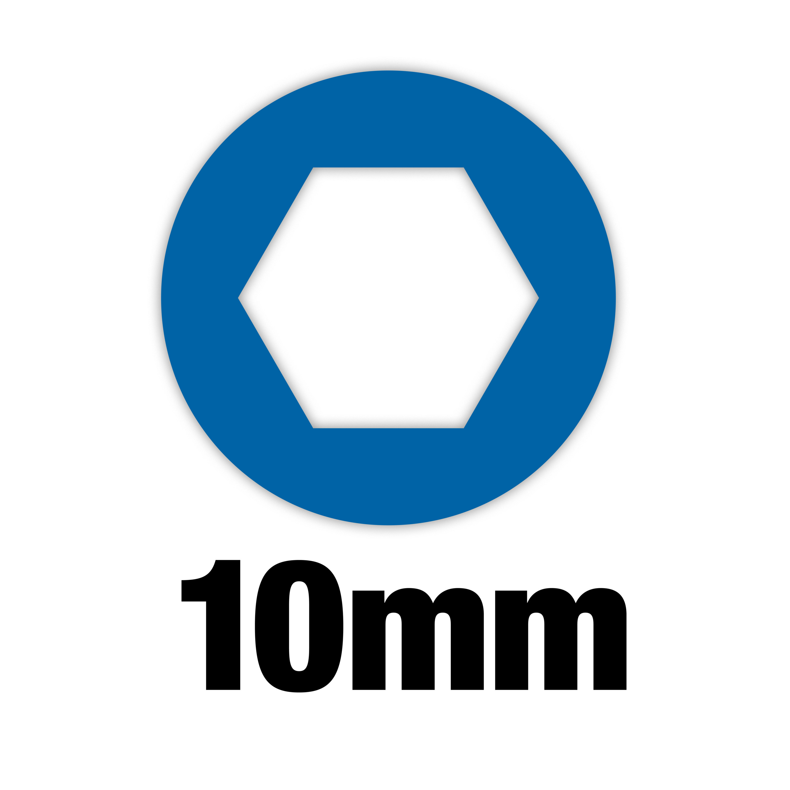 Milwaukee Steckschlüssel SW 10 mm / M6 mit Griff und Durchgangsloch