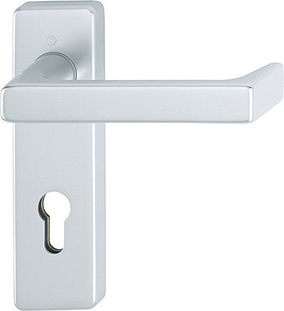 HOPPE FH Drückergarnitur Detroit mit Kurzschild FS-1644/202KH, Aluminium