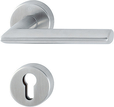 HOPPE FH Drückergarnitur Stockholm mit Rosetten FS-E1140/42H/42HS, Edelstahl