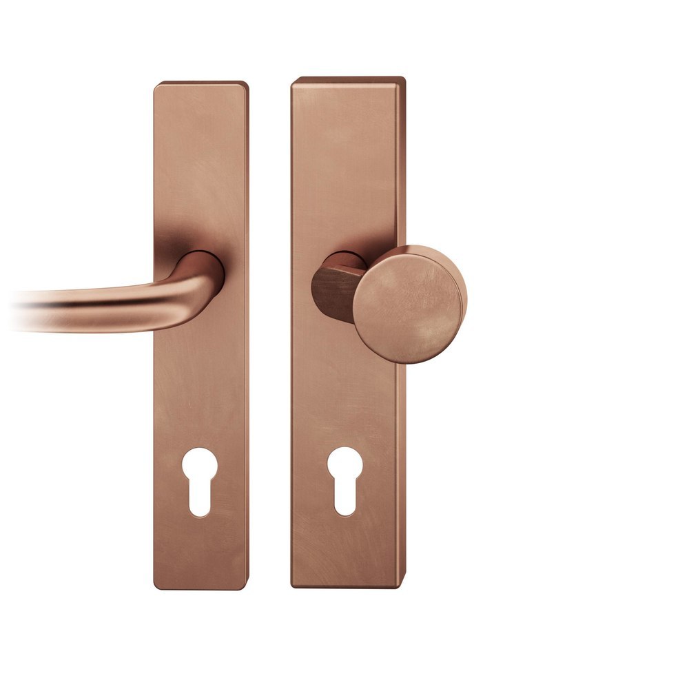 FSB Schutz-Wechselgarnitur mit Langschild 73 7379, eckig, VK 10 mm, 15 mm, Bronze