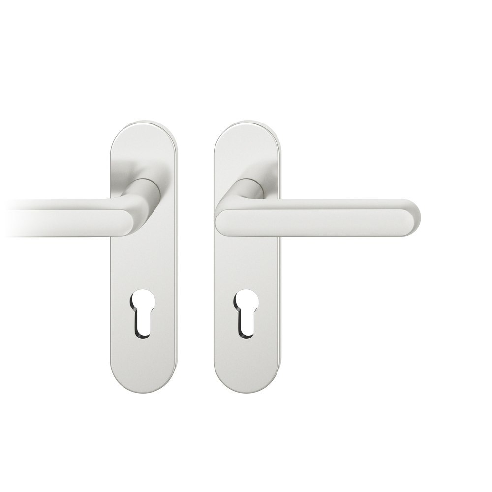 FSB Drückergarnitur mit Kurzschild 72 1246, AGL 3, Aluminium