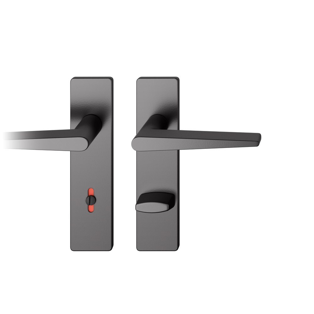 FSB Drückergarnitur mit Kurzschild 12 1005, VK 7, eckig, mit Nocken, Aluminium