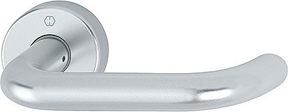 HOPPE Drücker-Halbgarnitur Paris ohne Schlüsselrosette 138/42H, ohne Stütznocken, Aluminium