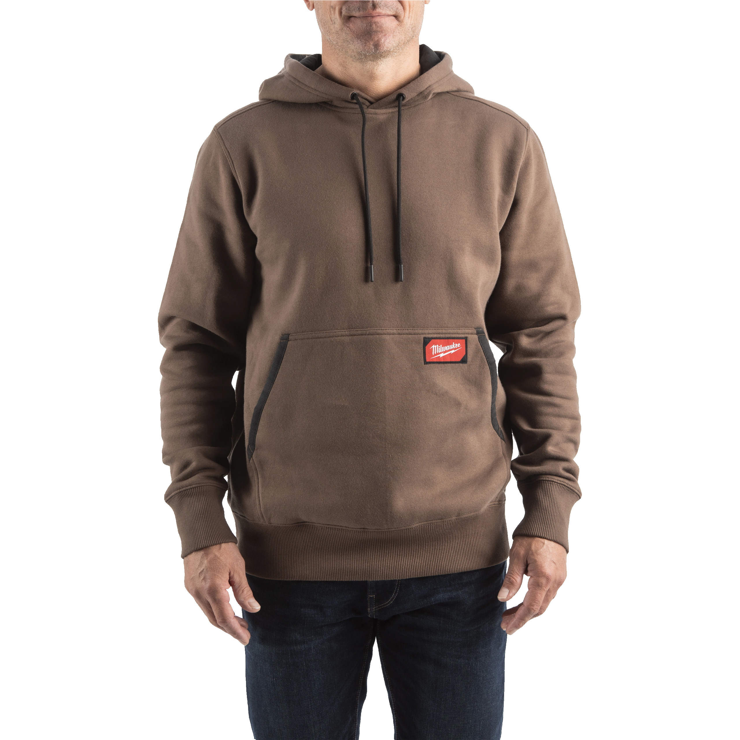 hoodie, braun, Pullover, Känga-Tasche, Kordelzug