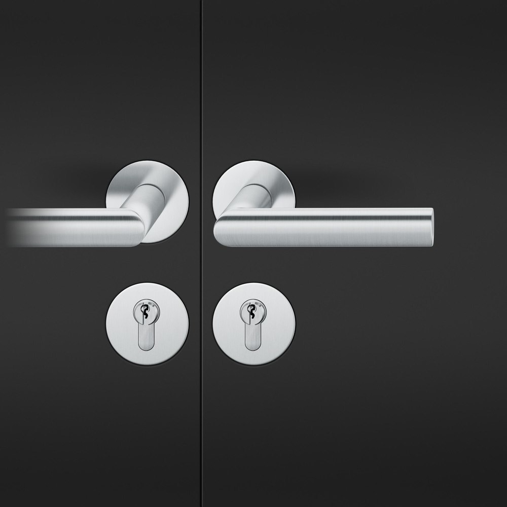 FSB FH Drückergarnitur mit Rosetten 76 1108, rund, flächenb., VK 9, AGL3, Edelstahl