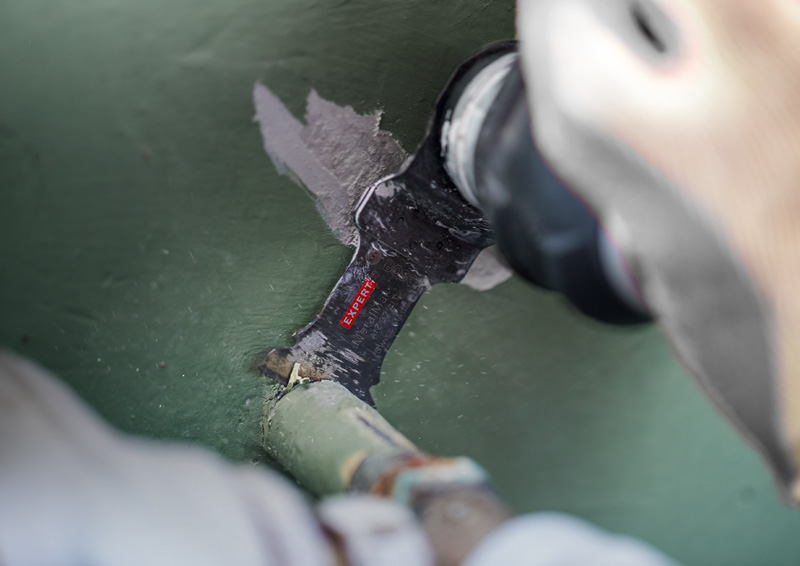 Detailbild, Adapter, Akku-Bohrer, Bohrerschaft, Wandreparatur, Werkzeugzugang