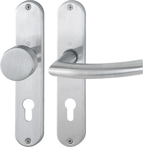 HOPPE Wechselgarnitur Trondheim mit Langschild E58/302/1430Z, Edelstahl