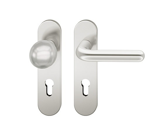 FSB Wechselgarnitur mit Kurzschild 12 1147, ASL, VK 8, oval, mit Nocken, Aluminium