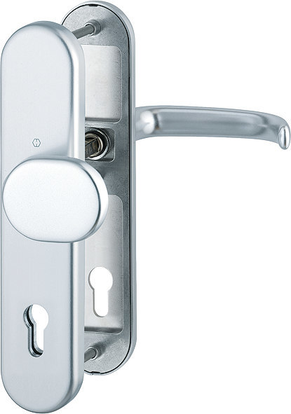 HOPPE FH Schutz-Wechselgarnitur San Francisco mit Langschild FS-86G/3331/3310/1301F, Aluminium