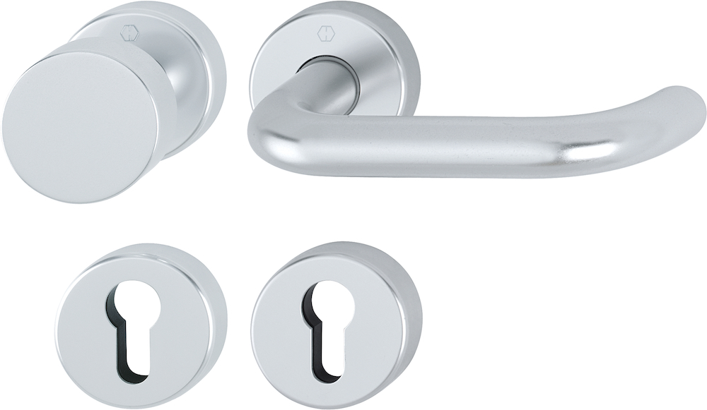 HOPPE Wechselgarnitur mit Rosetten Paris 58/42H/42HKVS/138, Aluminium