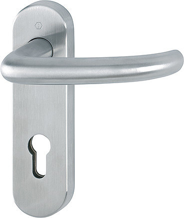 HOPPE FH AP Drückergarnitur San Francisco mit Kurzschild FS-E1301/353KH, Edelstahl