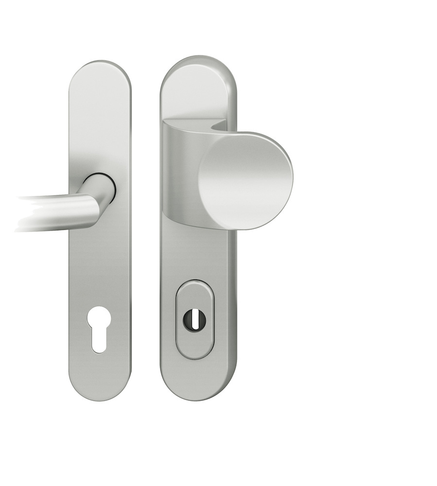 FSB Schutz-Wechselgarnitur mit Langschild 73 7386, oval, VK 10 mm, SK2, Aluminium