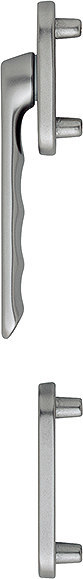HOPPE Fenstertür-Halbgarnitur Luxembourg 099KH/66N/66NS, N 10, Profilzylinder gelocht