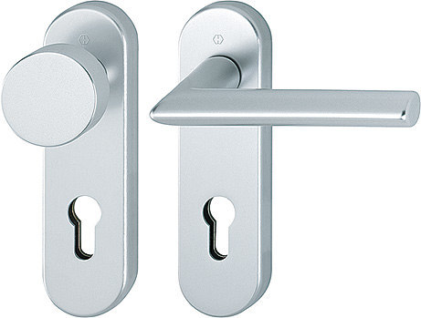 HOPPE FH Wechselgarnitur Stockholm mit Kurzschild FS-58/353KH/1140, Aluminium