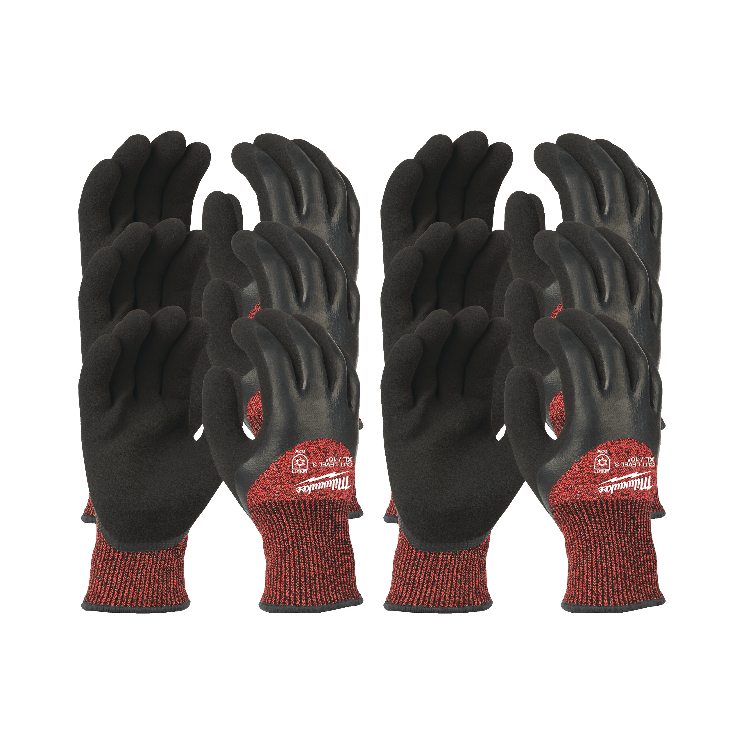 Milwaukee Kälte-Schnittschutzhandschuhe Größe 10 (XL) 12er Pack Klasse 3/C