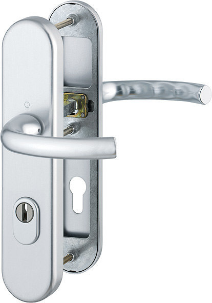 HOPPE Schutz-Drückergarnitur Tôkyô mit Langschild 1710/3332ZA/3410, 8/72 mm, Aluminium