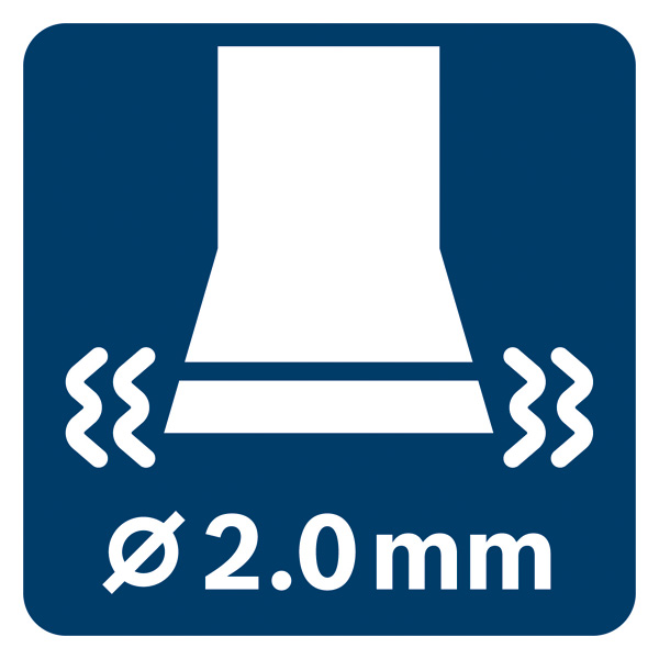 Symbol, datenbild, symbol, Größe 2.0mm, Messung, Beschriftung