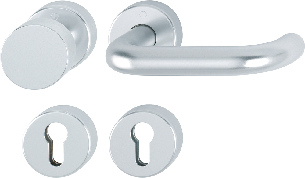 HOPPE FH-Wechselgarnitur mit Rosetten Paris FS-58/42H/42HS/138, Aluminium