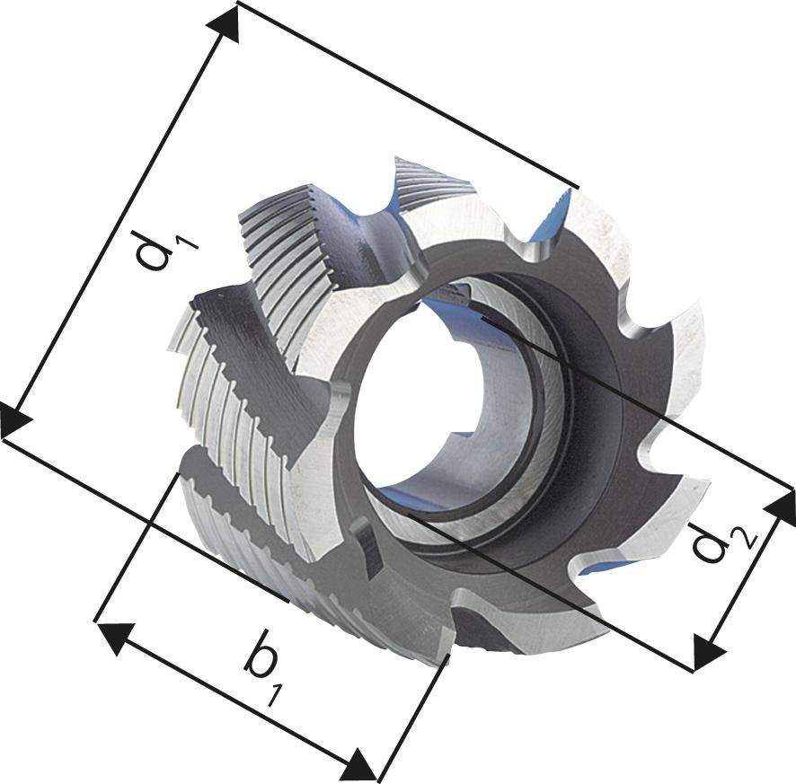 Walzenstirnfräser, HSS-Co5, Typ NF, blank