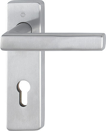 HOPPE FH Drückergarnitur Dallas mit Kurzschild FS-E1643/202KH, Edelstahl