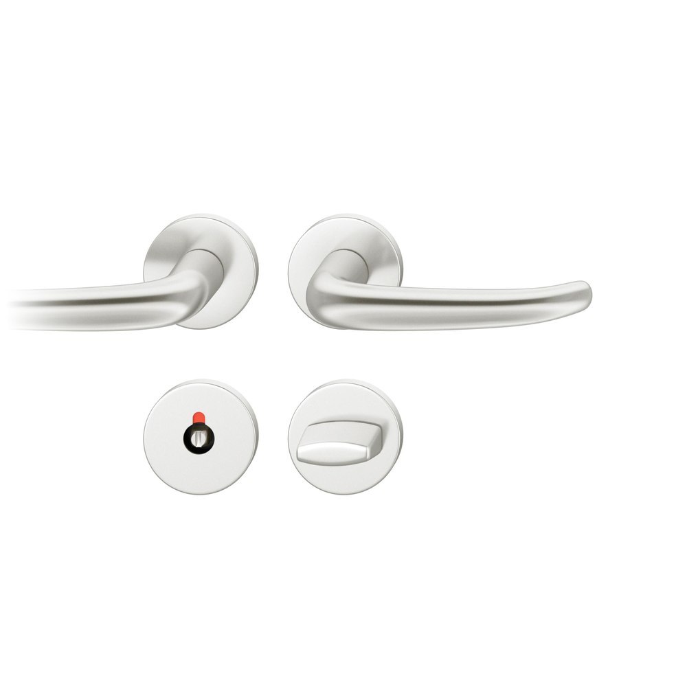 FSB Drückergarnitur mit Rosetten 72 1023, rund, mit Nocken, VK 8, AGL3, Aluminium