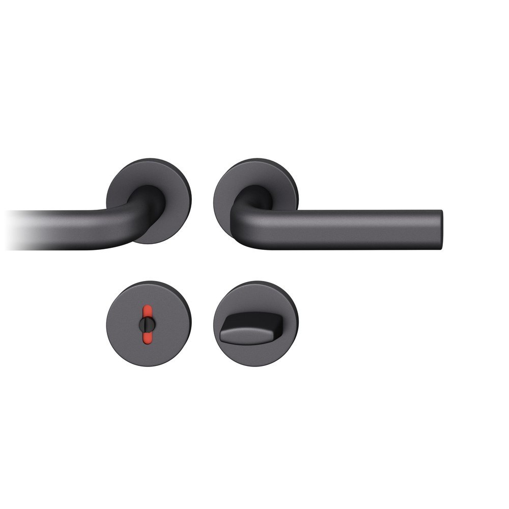 FSB Drückergarnitur mit Rosetten 12 1242, ASL, rund, VK 8,5 mm, mit Nocken, Aluminium