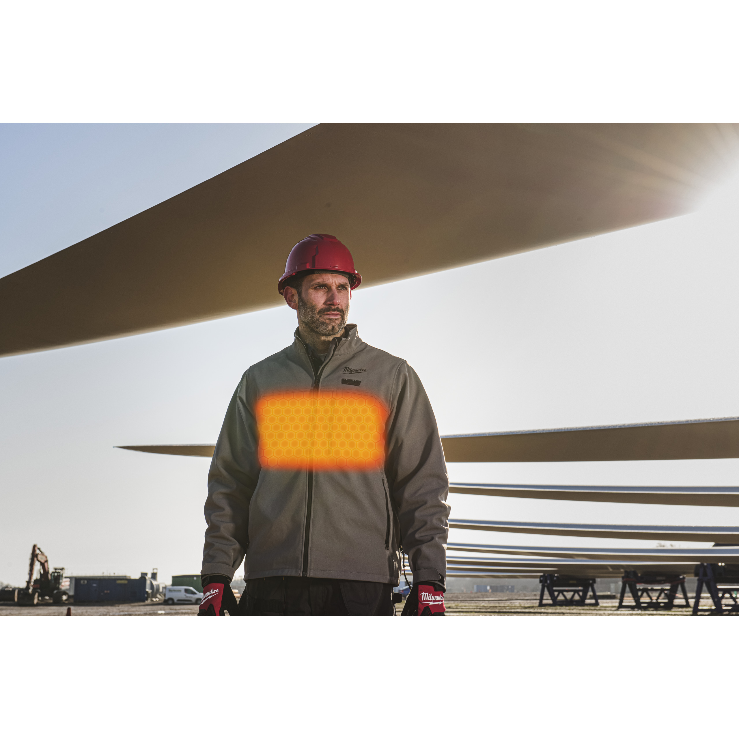 Milwaukee Akku-Heiz-Jacke 12 V Herren grau, ohne Akku u. Ladegerät M12 HJGR6-0 (XXXL)