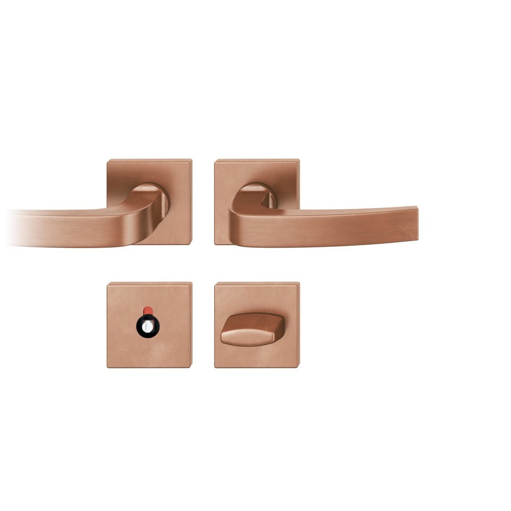 FSB Drückergarnitur mit Rosetten 72 1163, eckig, mit Nocken, VK 8, AGL3, Bronze