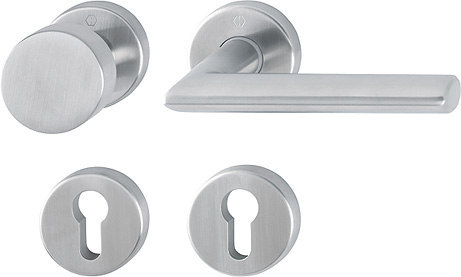 HOPPE Wechselgarnitur Stockholm mit Rosetten E58/42KV/42KVS/1140Z, Edelstahl