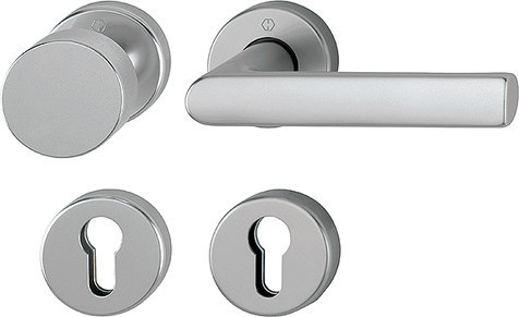 HOPPE FH Wechselgarnitur Hamburg mit Rosetten FS-58/42H/42HS/1301, Aluminium