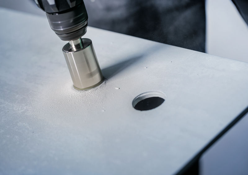 Detailbild, Bohrer, Bohrung, Metall, Bohren, Einsatz