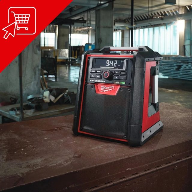 Akku-Transportgerät, Boombox, Hosentaschen-Sound, Milwaukee, Stromquelle