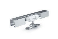 Schiebetürbeschlag GEZE mit Laufschiene Rollan 40 NT, Aluminium
