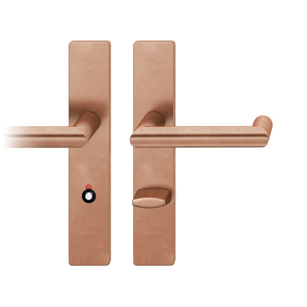 FSB Drückergarnitur mit Langschild 72 1016, eckig, Bronze