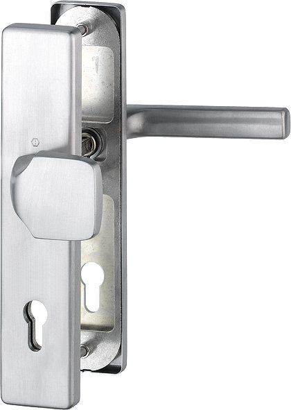 HOPPE FH Schutz-Wechselgarnitur Dallas mit Langschild FS-E61G/2221/2210/1643F, Edelstahl