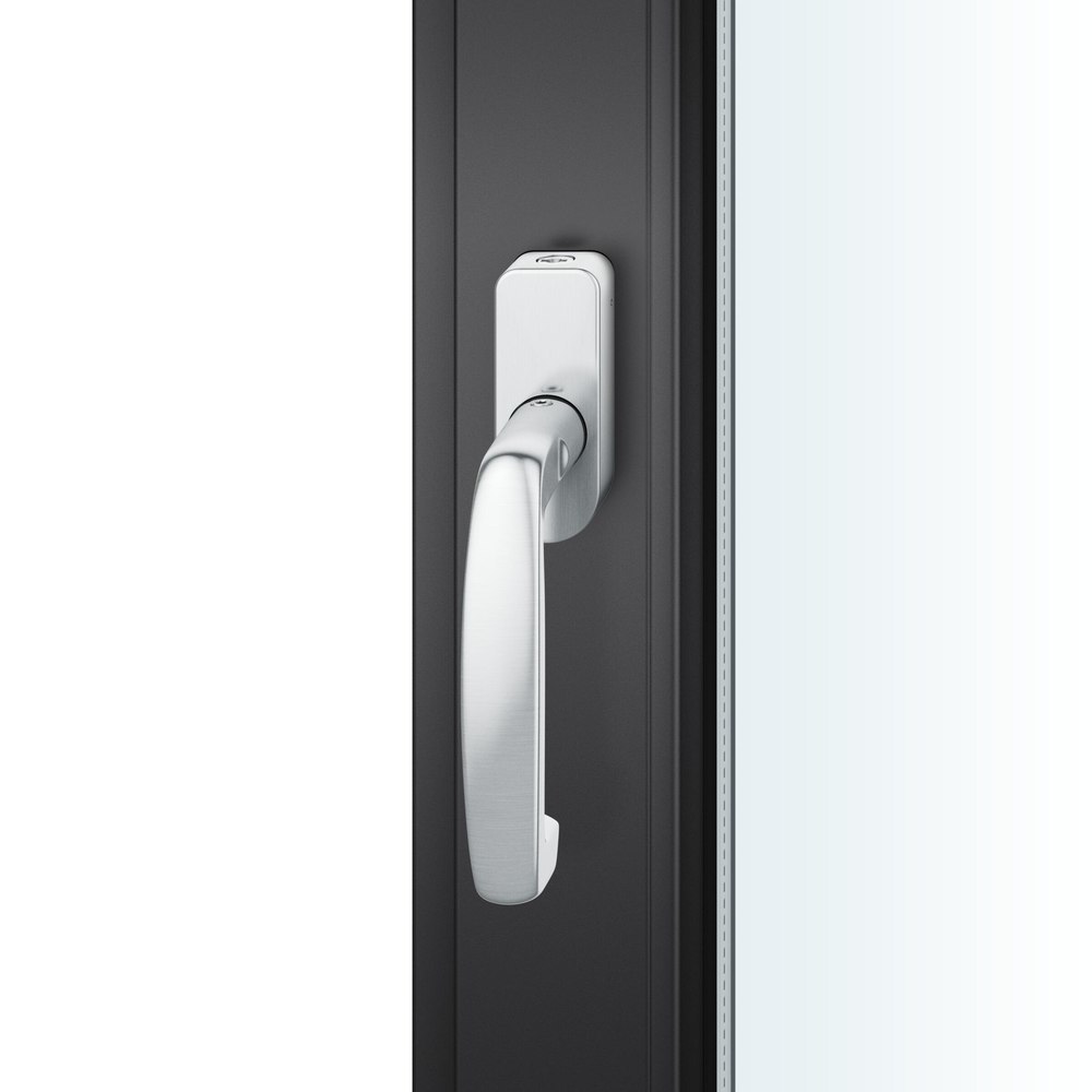 FSB Fenstergriff 34 1159, abschließbar, oval,Vierkant 7/34, gleichschließend, edelstahl fein matt
