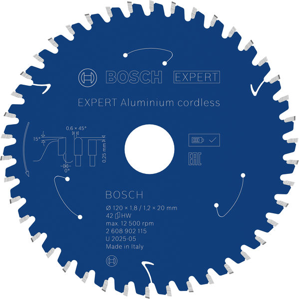 Produktbild, Kreissägeblatt, Stichsägeblatt, Zahnsegment, Aluminium, Durchmesser 120 mm