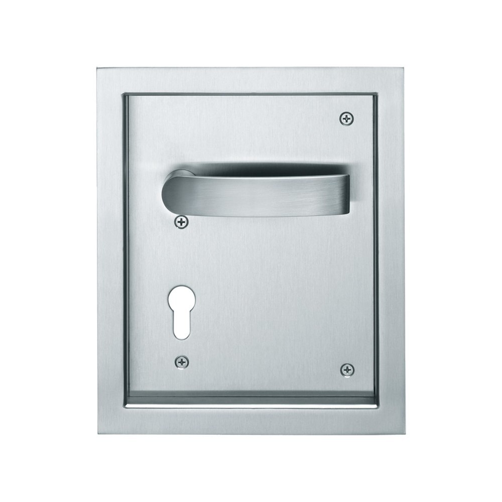 FSB Turnhallenbeschlag 77 7949,234x197,für Schild,ungelocht,DIN Links,8mm,edelstahl fein matt, Türstärke55, für Schild 1452/1453