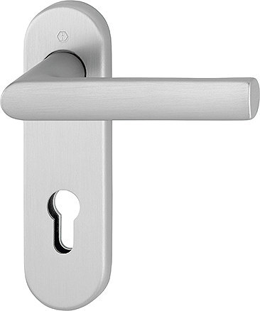 HOPPE FH Drückergarnitur Hamburg mit Kurzschild FS-1700/353KH, Aluminium