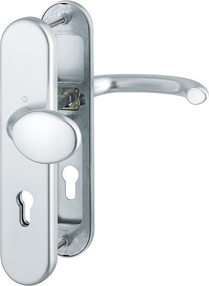 HOPPE Schutz-Wechselgarnitur Marseille mit Langschild 76G/3331/3410/1138, 8/72 mm, Aluminium